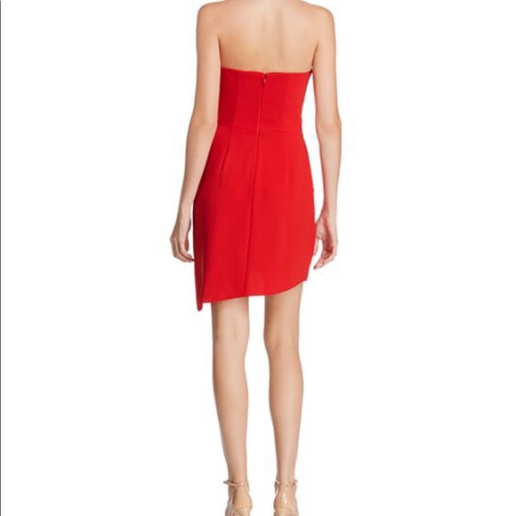 Amanda Uprichard Red Strapless Cocktail Dress - Picture 2 of 3